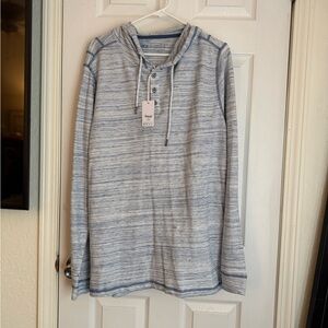 BKE Blue and Gray Sweatshirt Relaxed Fit Cotton-Blend